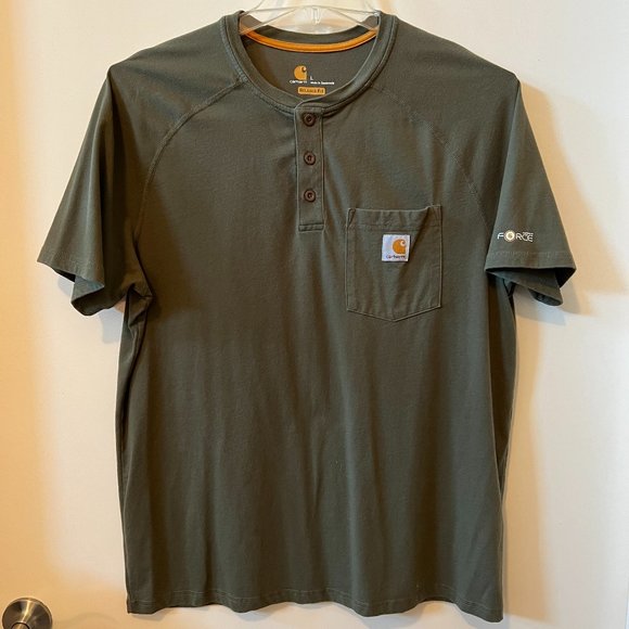 Carhartt Other - Carhartt FORCE Pocket Henley T Large Olive Green